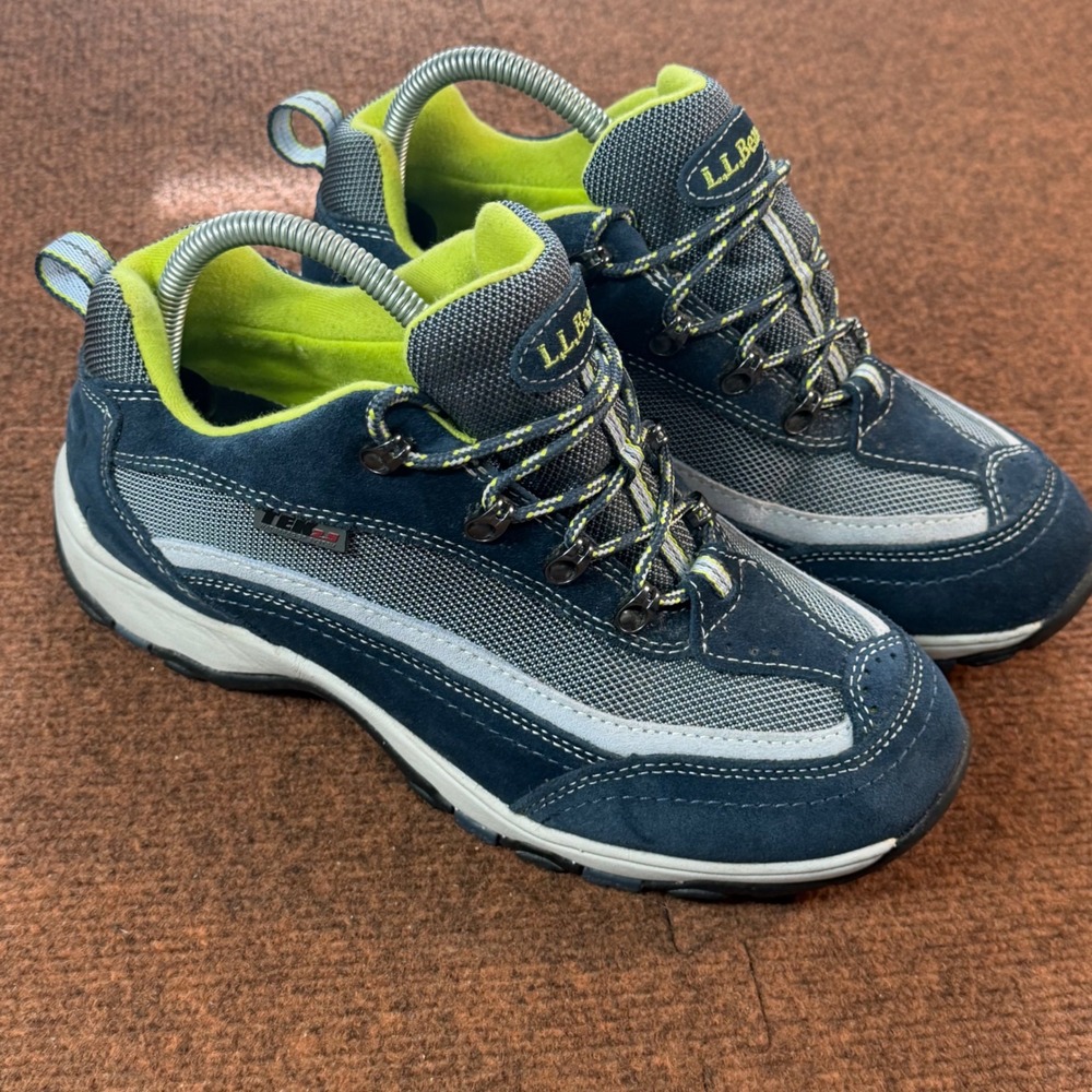 A+ LL Bean Tek 2.5 Primaloft Hiking Shoes Womens 8.5 Wide Blue Insulated 258271